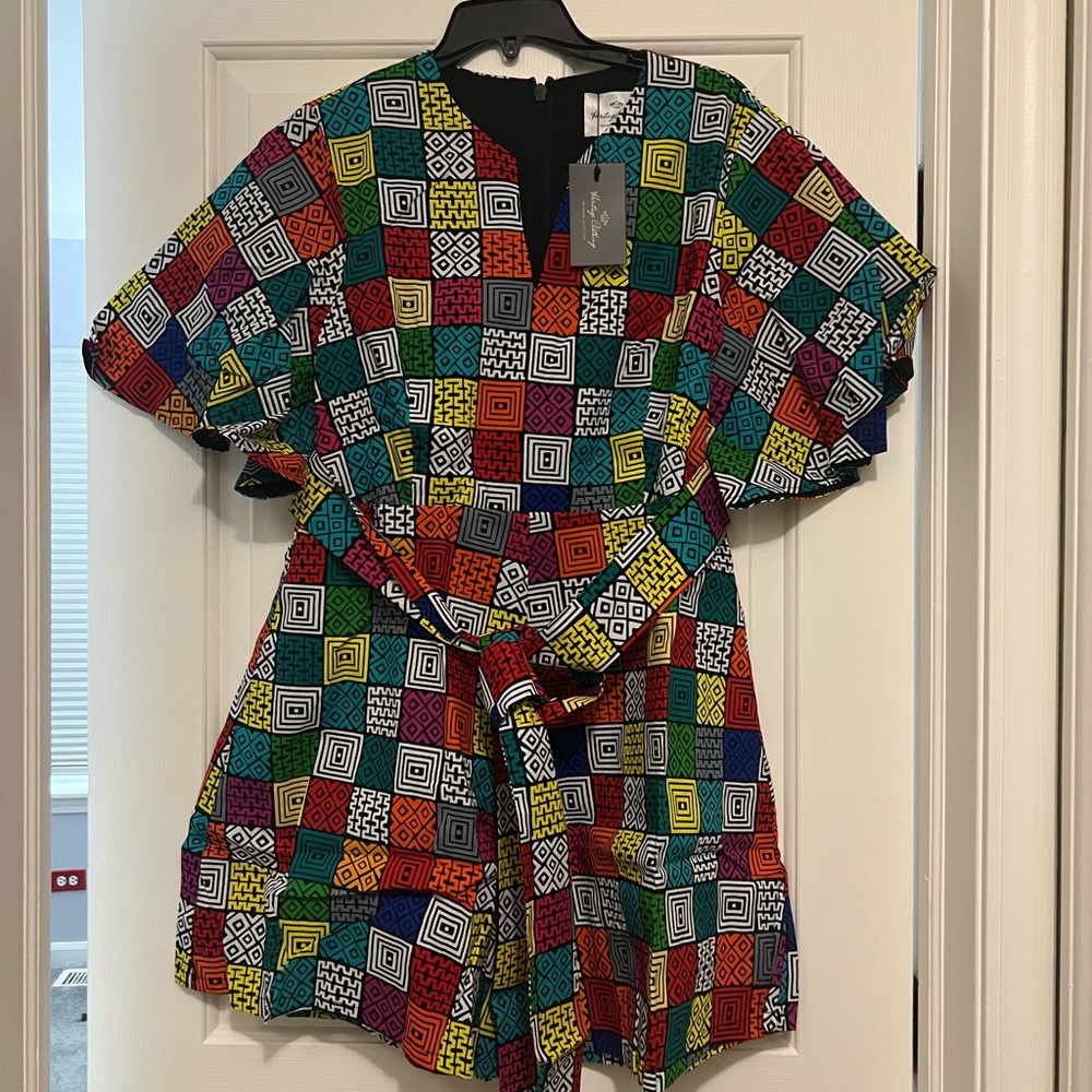 Colorful African-inspired Patterned Romper